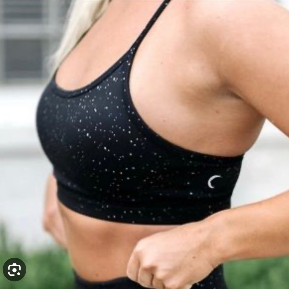 Black Reflective Mirage Brilliant Bra (L) NWT